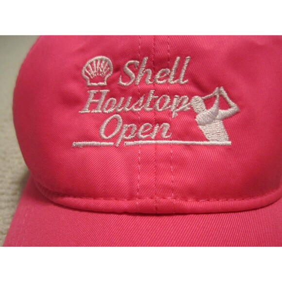Nike Hat Cap Strap‎ Back Pink Adjustable Fit Lightweight Shell Houston Open - Picture 2 of 10